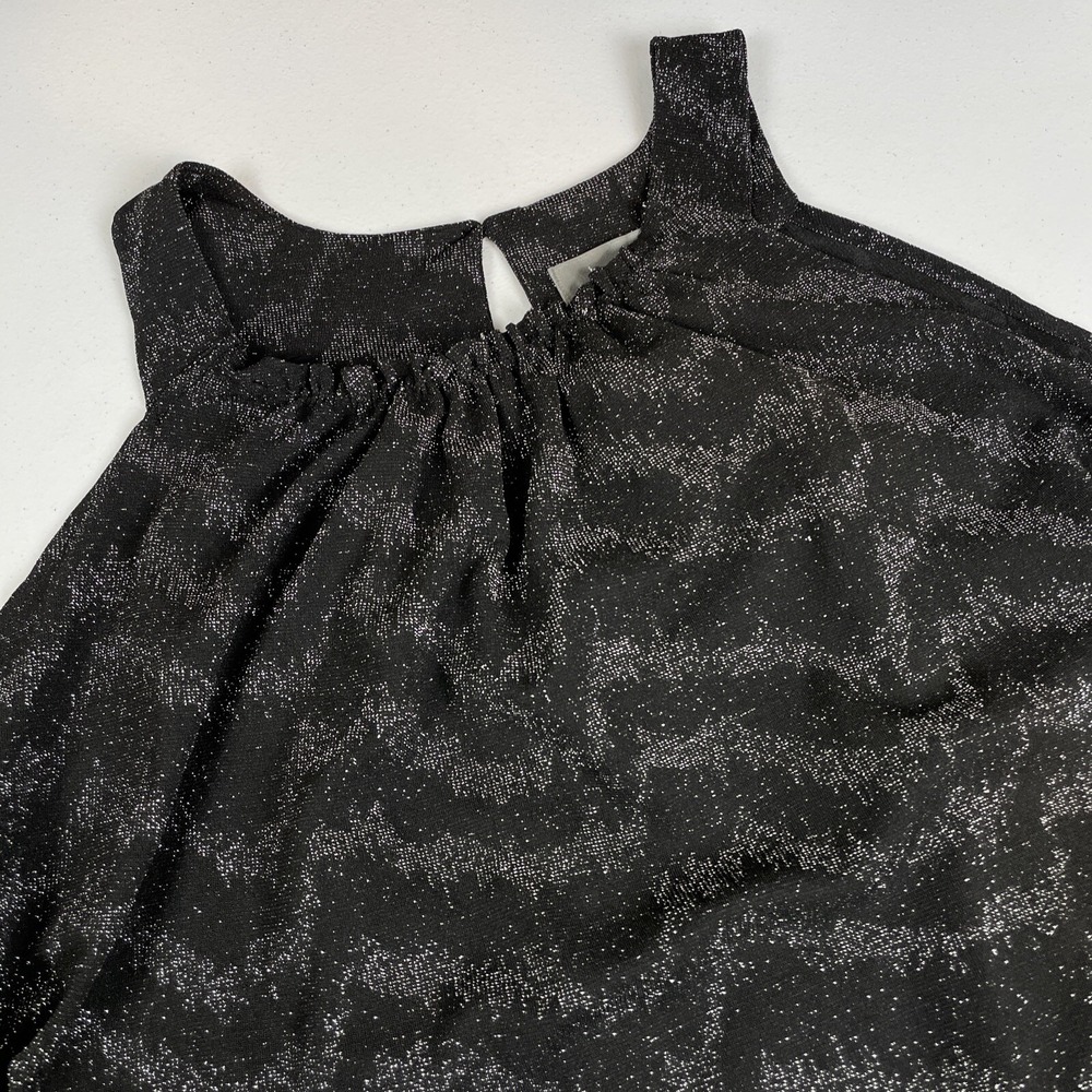 Anthropologie Carly Shimmer Top Women's‎ Size Medium Casual Nylon Metallic